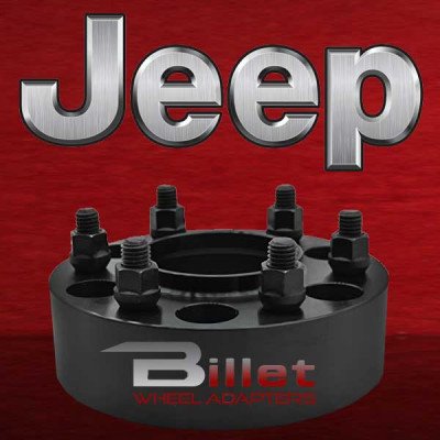 Set of 4 – Jeep – 5 Lug Wheel Adapter – 5×5 to 5×5 – 2″ Thick Hub and Wheel Centric